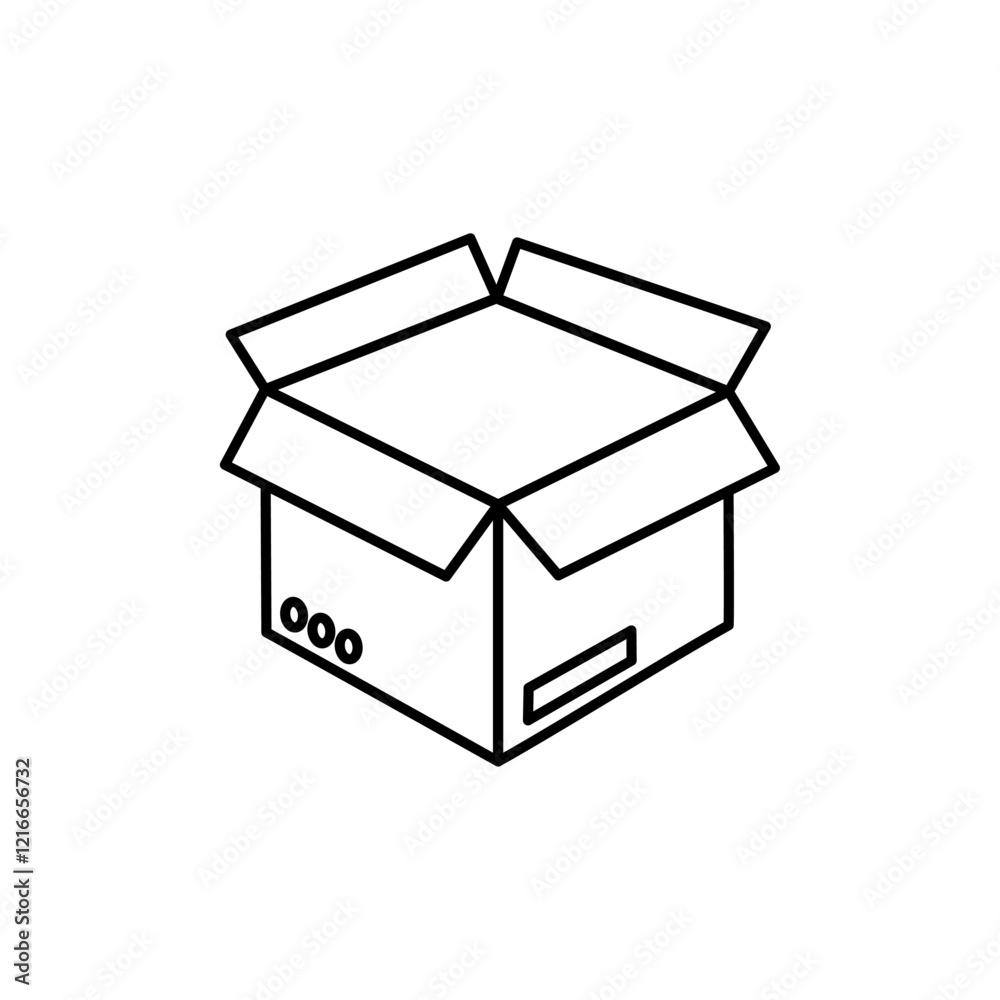 Box opened icon Vector logo set flat Box opened icon Vector logo set flat