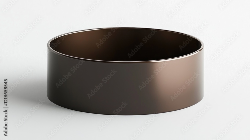 Bronze cylindrical container studio shot, blank background, product display Bronze cylindrical container studio shot, blank background, product display