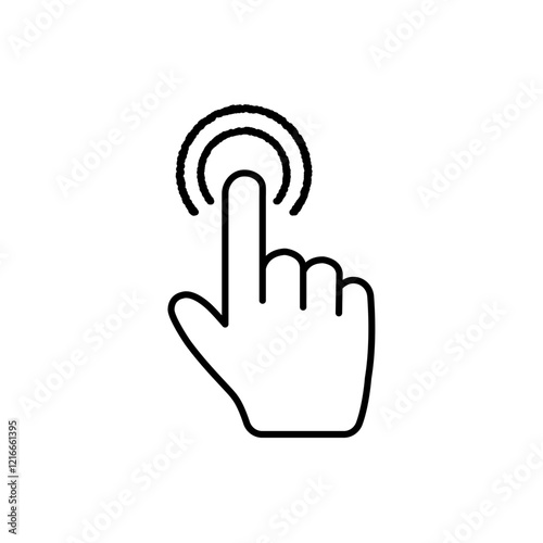 finger tap icon Vector logo set flat