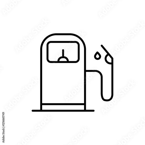 Gas station icon Vector logo set flat