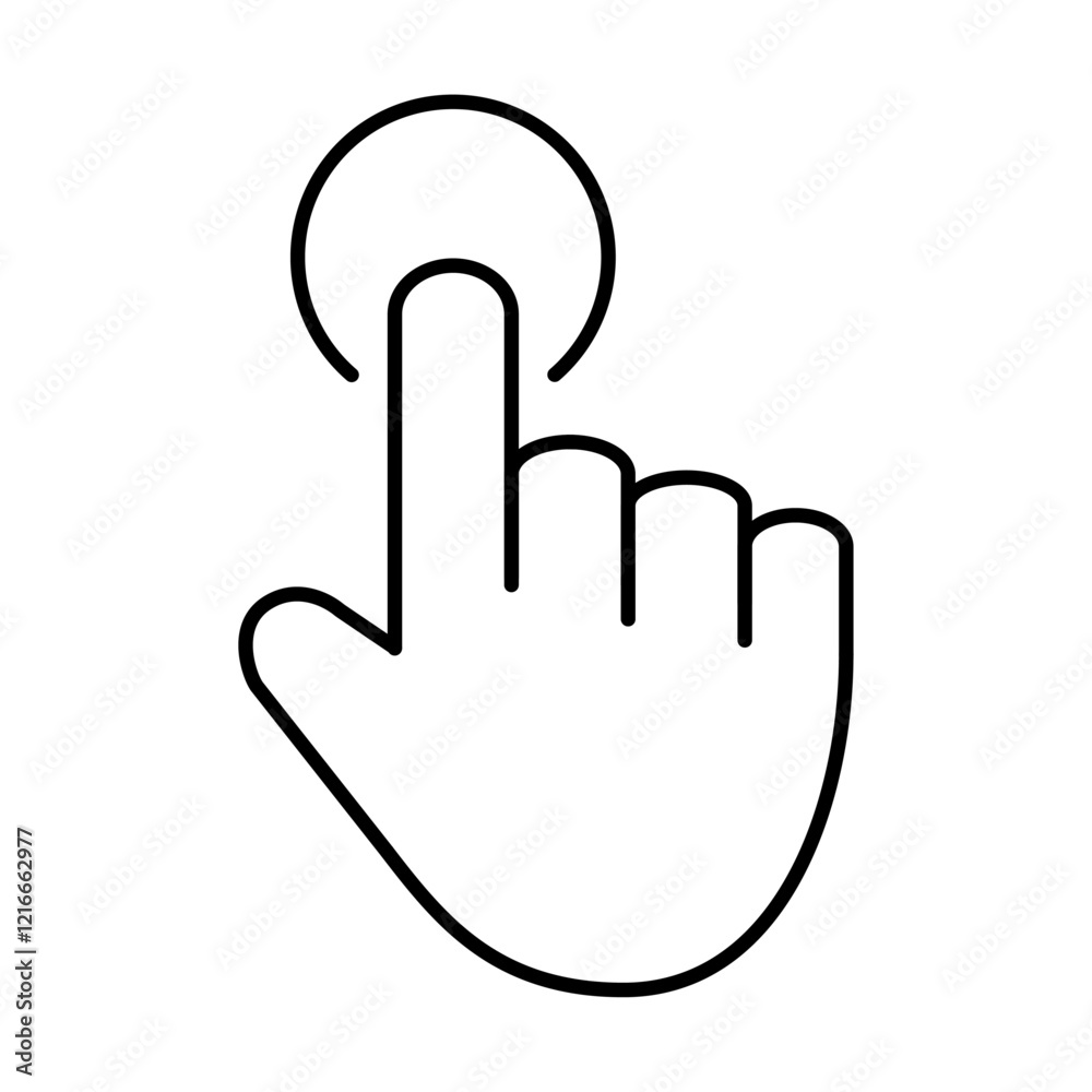 Hand click icon Vector logo set flat Hand click icon Vector logo set flat