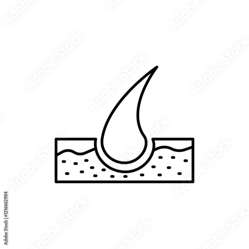 Hair icon Vector logo set flat