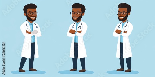 African american medical doctor man., Generative AI