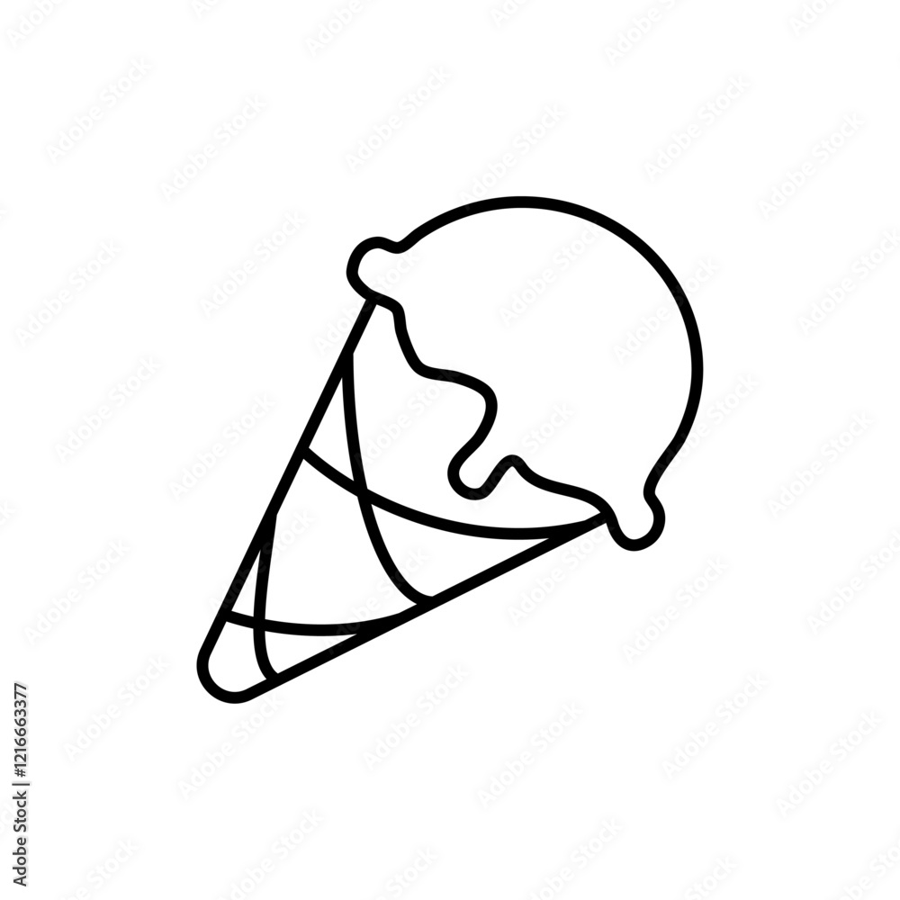 Ice cream cone icon Vector logo set flat Ice cream cone icon Vector logo set flat