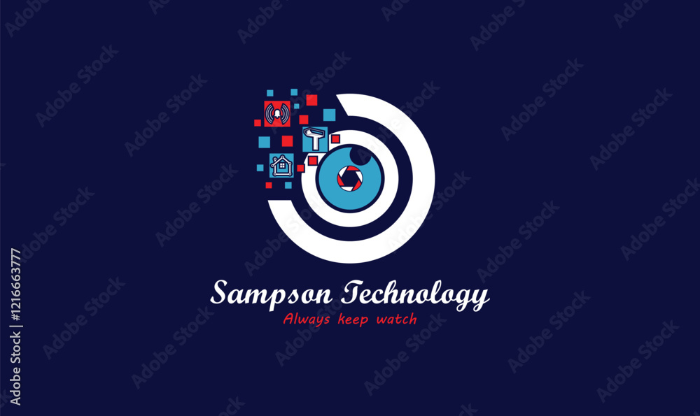 Obraz premium Sampson Technology logo for technology, Electricity company