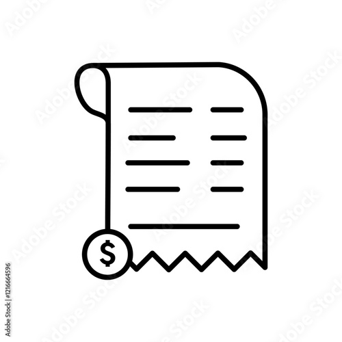 Invoice icon Vector logo set flat