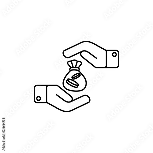 Loan icon Vector logo set flat