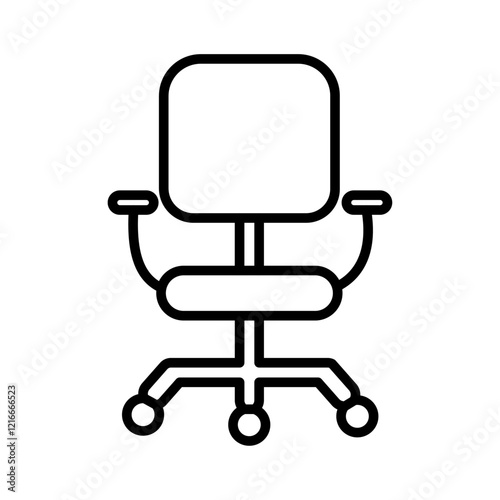 Office chair icon Vector logo set flat