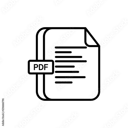 PDF file icon Vector logo set flat