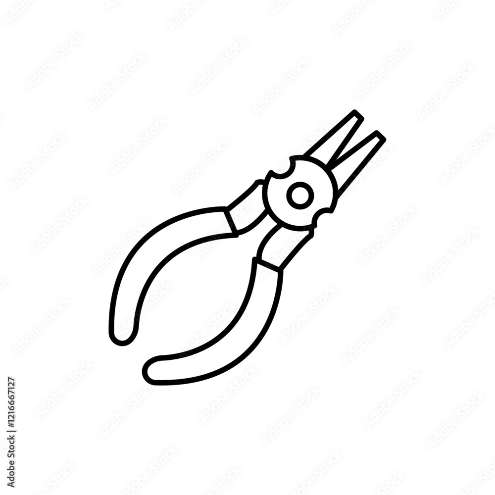 Pliers icon Vector logo set flat Pliers icon Vector logo set flat