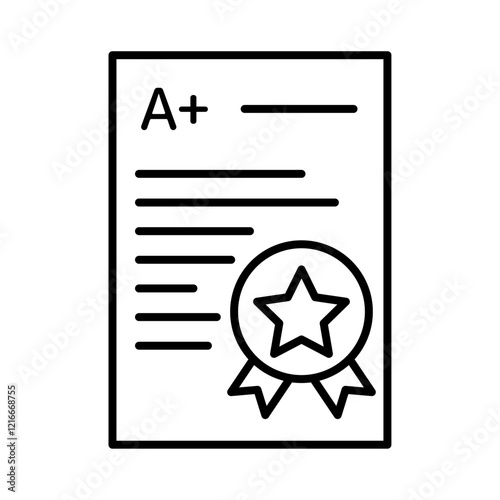 Report card icon Vector logo set flat