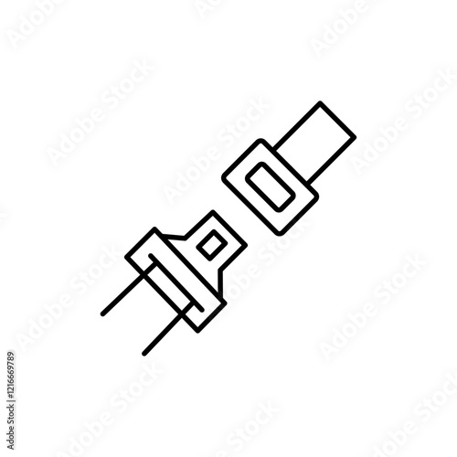 Seatbelt icon Vector logo set flat