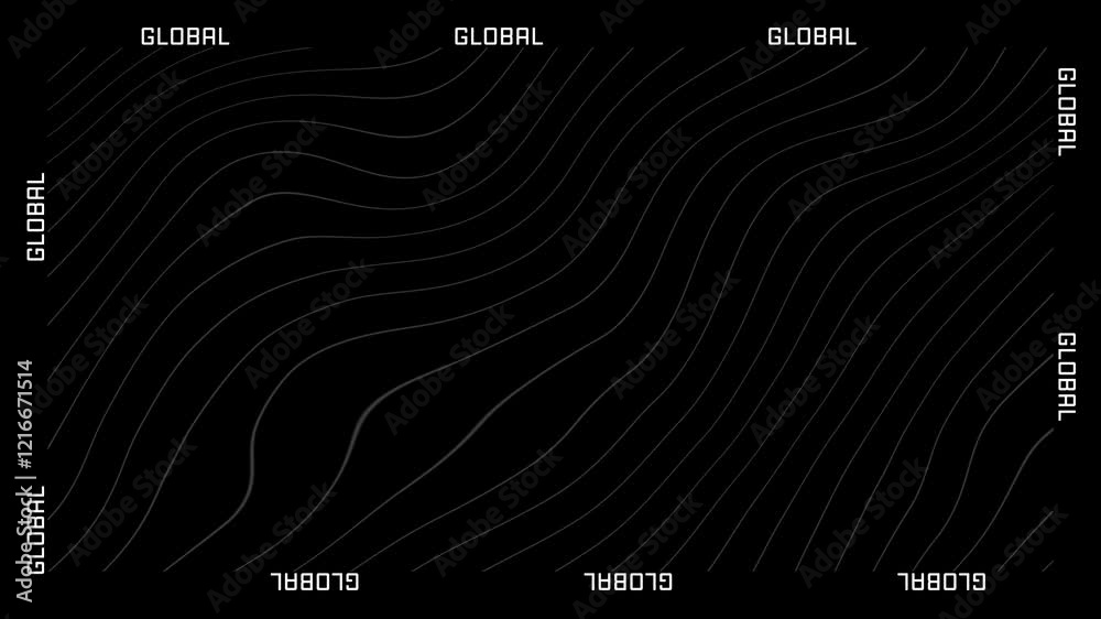 Typography text animation with the inscription of GLOBAL. Typography text animation with the inscription of GLOBAL.