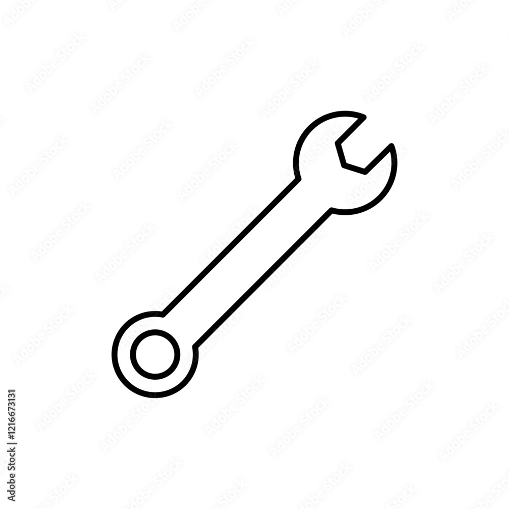Wrench icon Vector logo set flat Wrench icon Vector logo set flat
