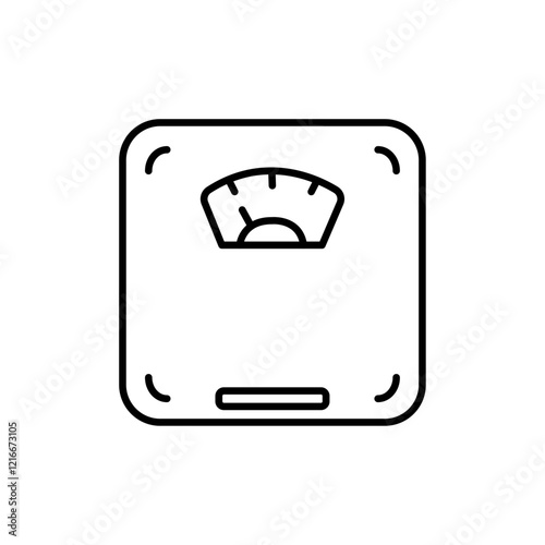 Weight scale icon Vector logo set flat