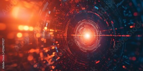 Eye on technology background., Generative AI