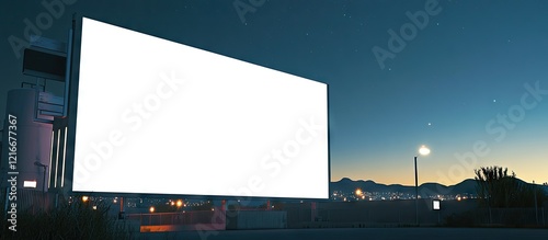 Blank Billboard at Dusk: A Mockup for Advertising