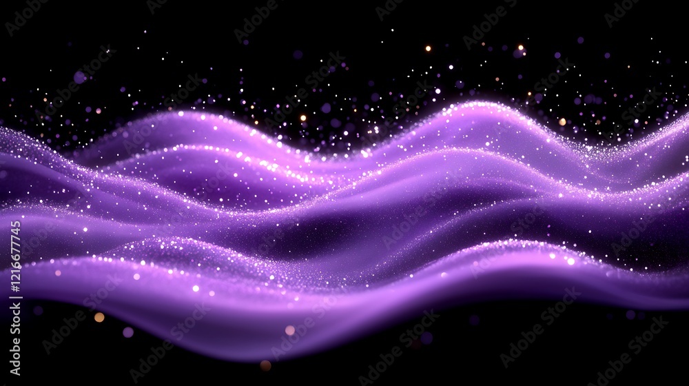A dreamy, soft-focus texture of purple and silver bokeh sparkles over a dark, blurred gradient. A dreamy, soft-focus texture of purple and silver bokeh sparkles over a dark, blurred gradient.