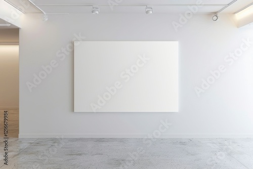 Empty Gallery Space with Clean White Walls and Natural Light