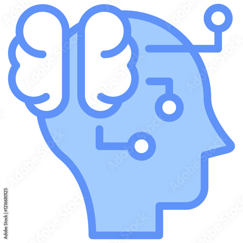 Logic Icon Outline Blue