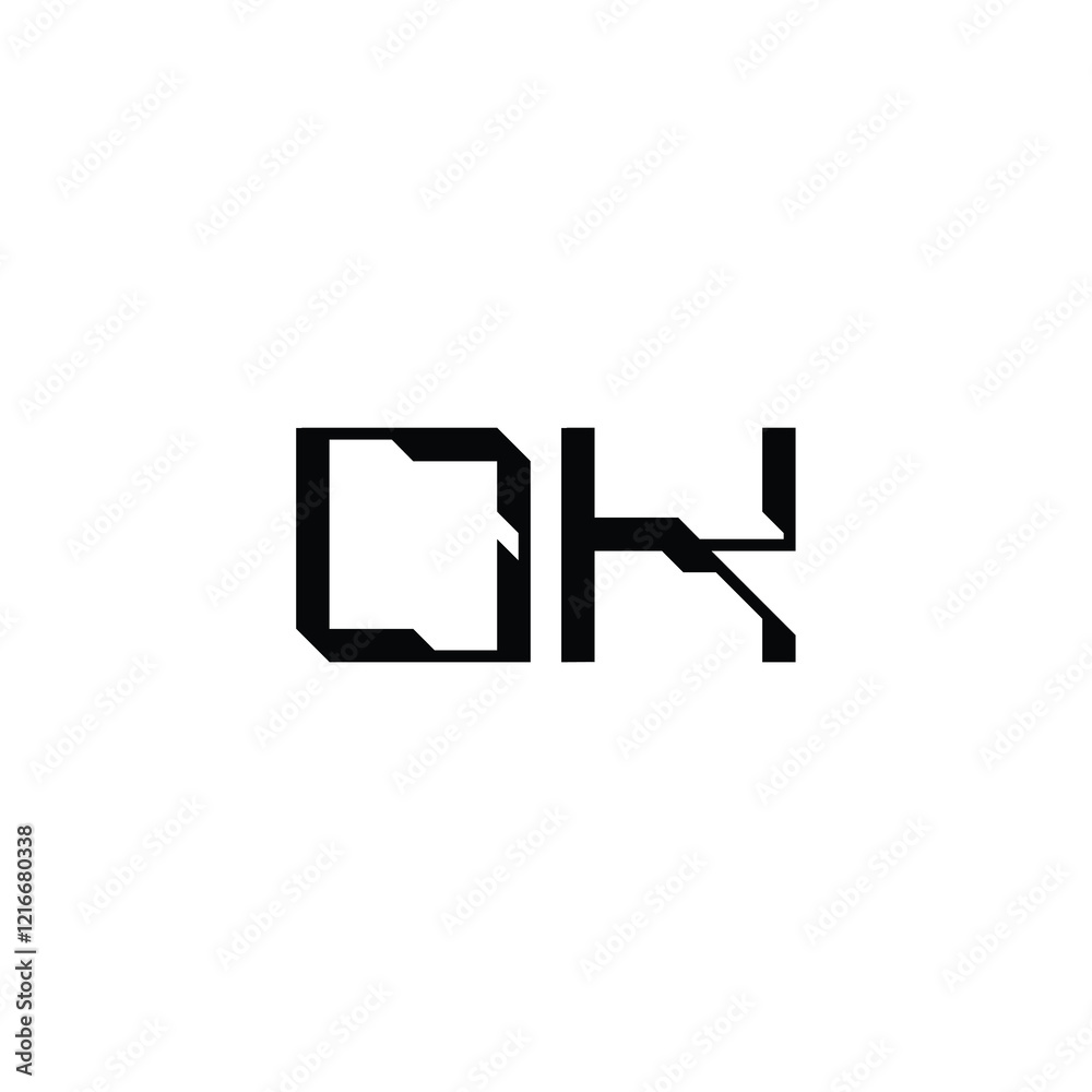 OK monogram logo design letter text name symbol monochrome logotype alphabet character simple logo OK monogram logo design letter text name symbol monochrome logotype alphabet character simple logo