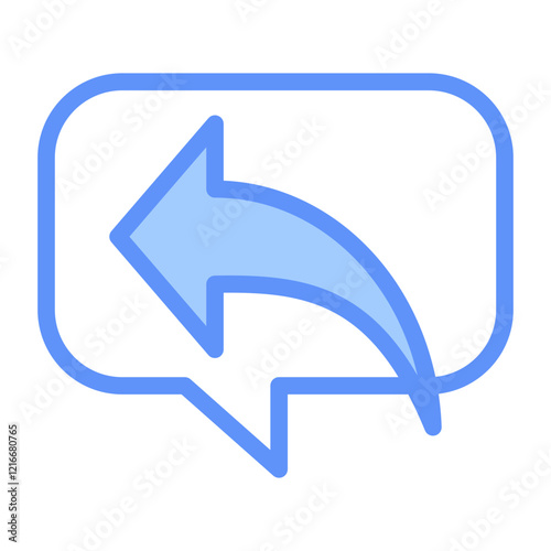 Reply Icon Outline Blue Free Download Reply Icon Outline Blue - GFXLoad