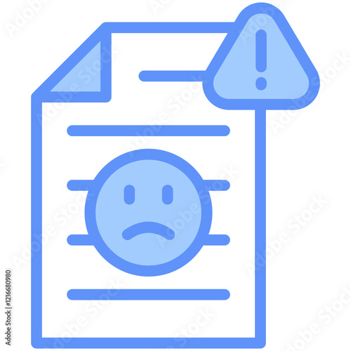 Complaint Icon Outline Blue