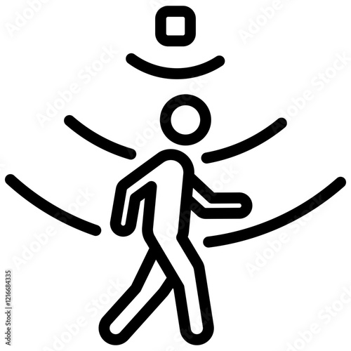 Motion Sensor Icon Outline