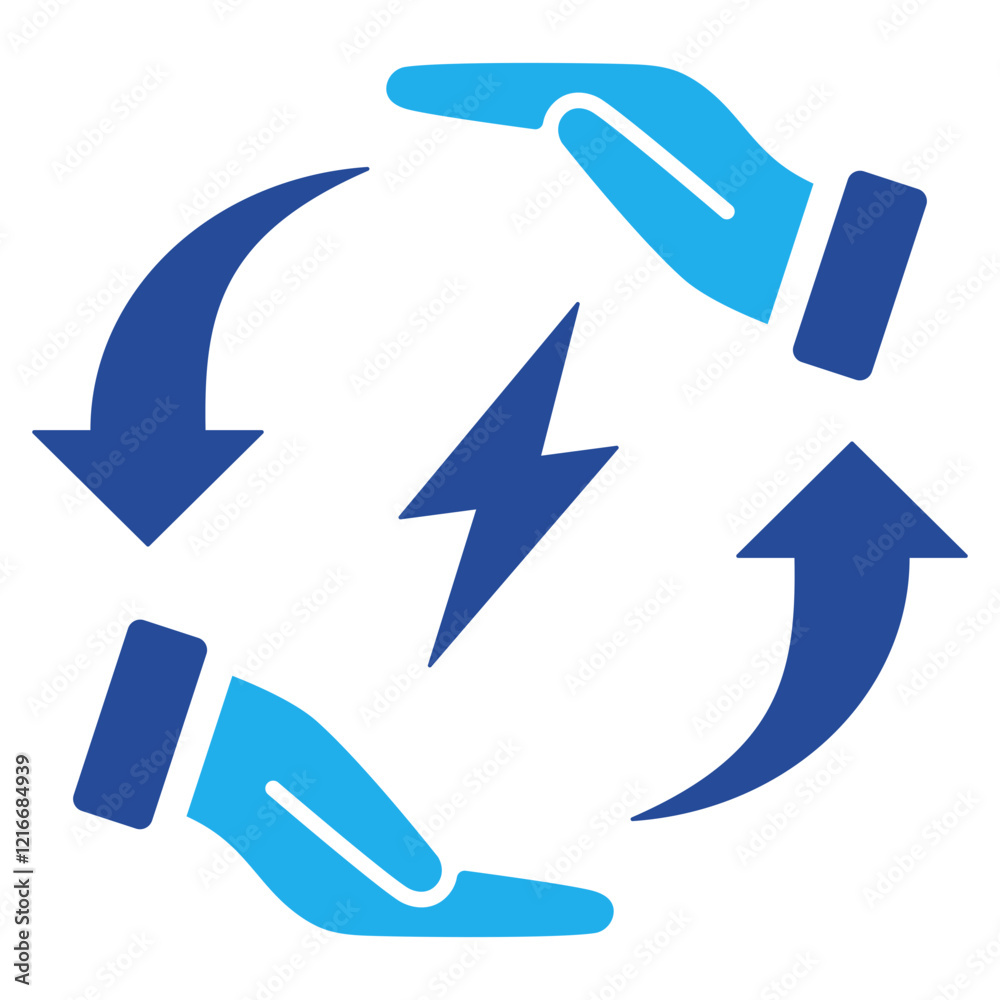 Energy Efficiency Icon Dual Tone Color Energy Efficiency Icon Dual Tone Color
