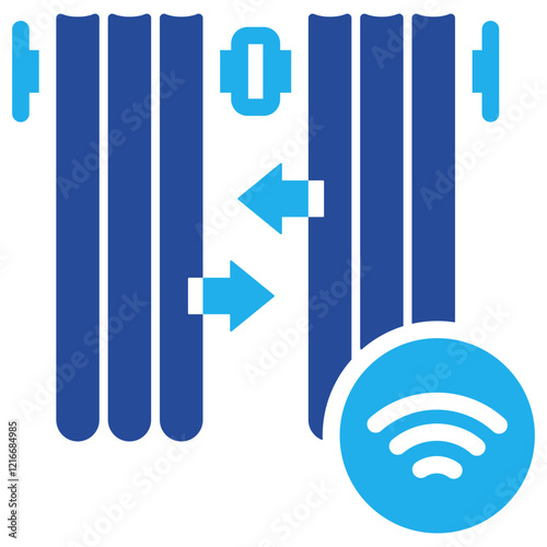 Automated Curtain Icon Dual Tone Color