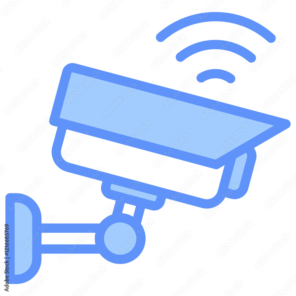 Camera Surveillance Icon Outline Blue Camera Surveillance Icon Outline Blue