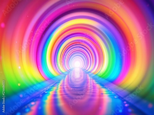 Rainbow, Tunnel, Colorful, Vibrant, photo