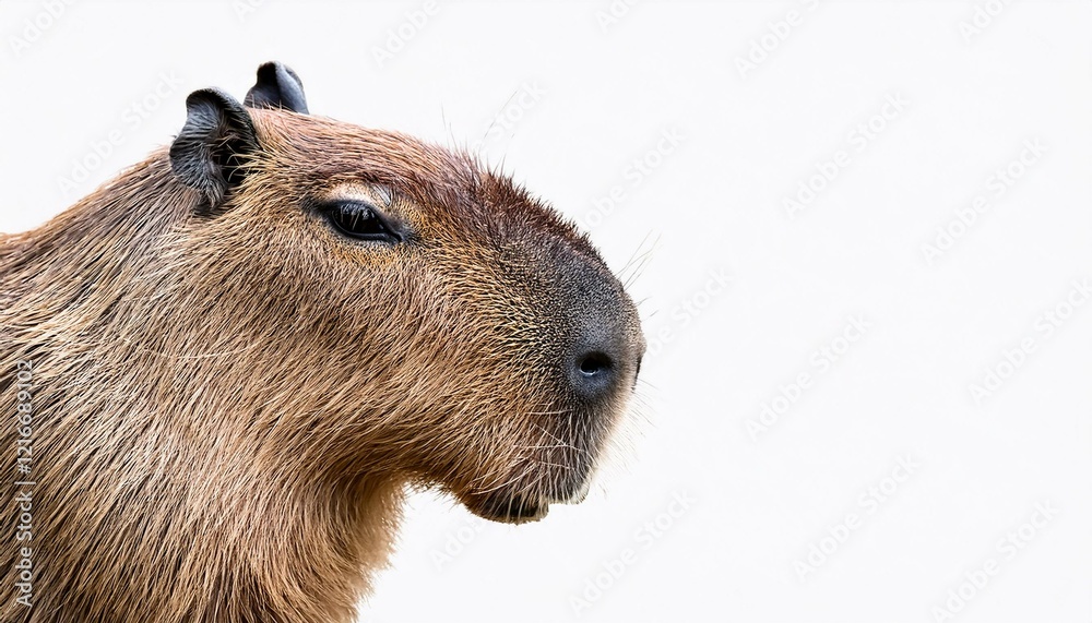 A capybara head detail