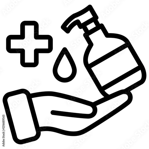 Sanitizer Icon Outline