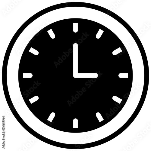 Time Icon Black Solid