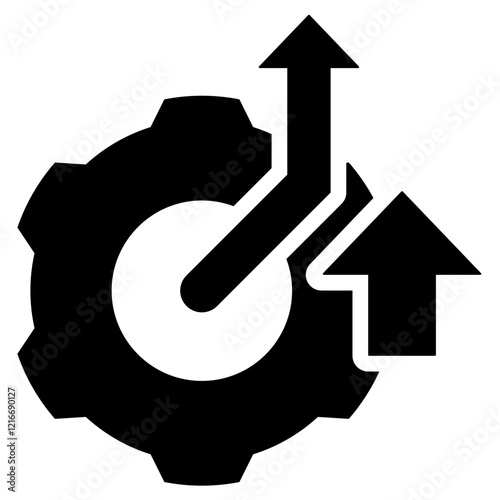 Productivity Icon Black Solid