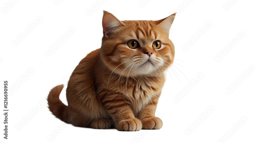 Obraz premium red little cat on a transparent background