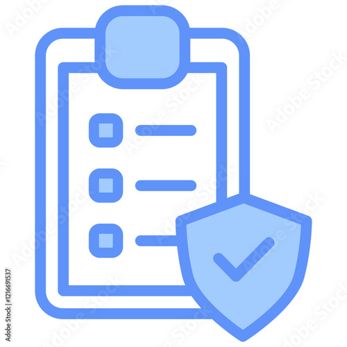 Policy Icon Outline Blue