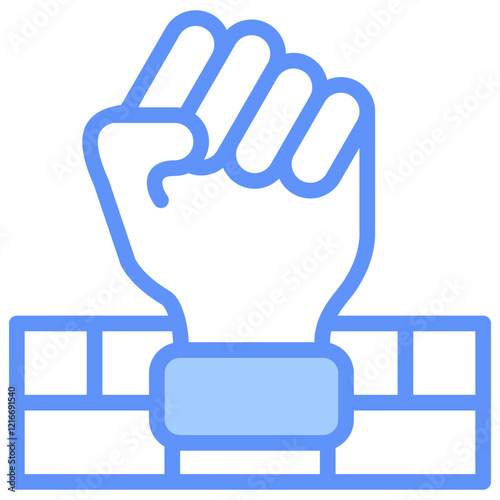 Fortify Icon Outline Blue