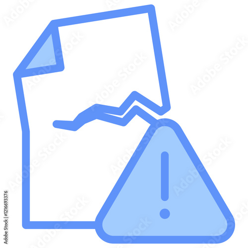 Risk Icon Outline Blue