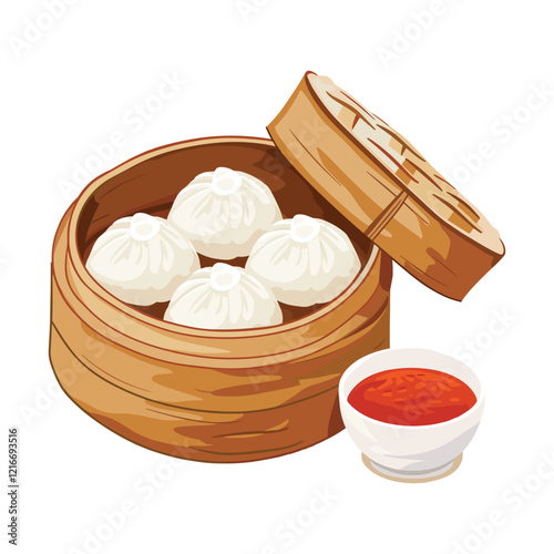 elegant illustration of delicious momos vectors