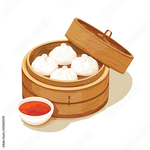 elegant illustration of delicious momos vectors