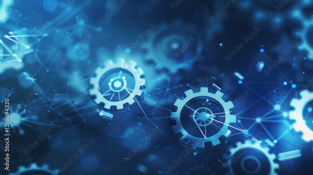 Abstract Technology Background with Gears Abstract Technology Background with Gears