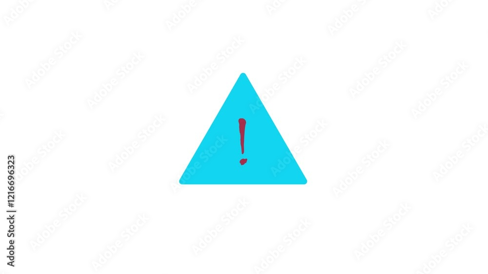 Tringle warning icon animation. warning attention icon signal alert. risk, danger, warning sign on black background. Tringle warning icon animation. warning attention icon signal alert. risk, danger, warning sign on black background.