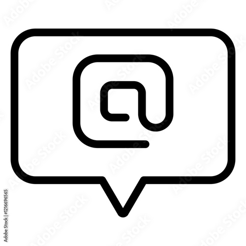 Mention Icon Outline