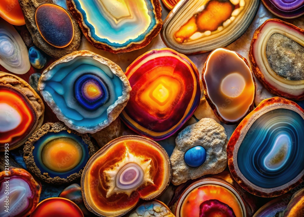 Vibrant Agate Geode Architectural Photography: Jewel-Toned Interior Design Inspiration Vibrant Agate Geode Architectural Photography: Jewel-Toned Interior Design Inspiration