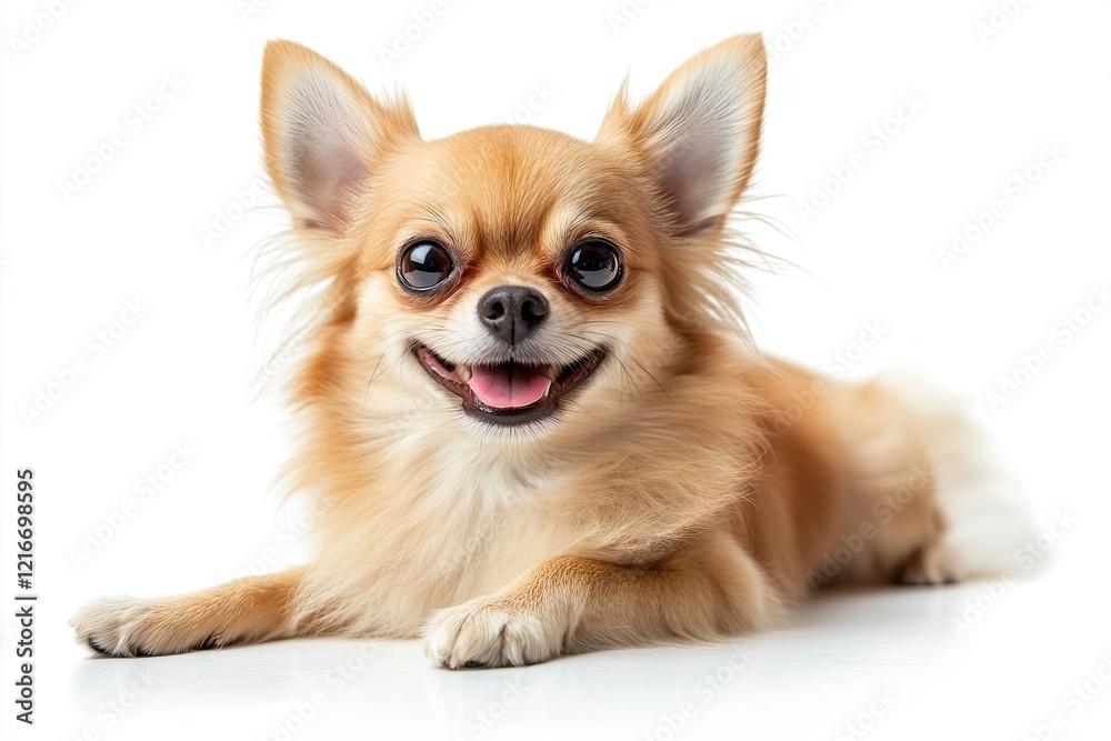 dog. small smiling, native, smile. on a white background close-up. playful mood dog. small smiling, native, smile. on a white background close-up. playful mood