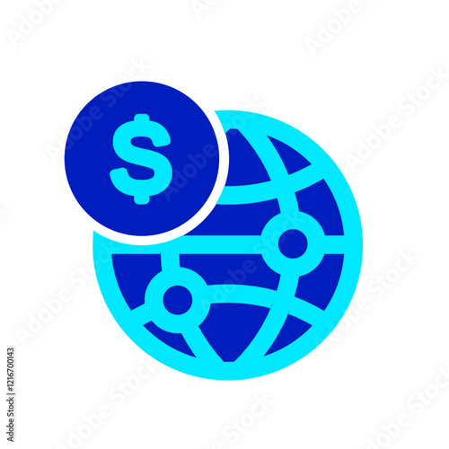 global finance duo tone icon
