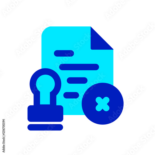 rejected document duo tone icon