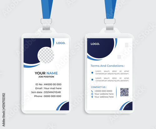 Modern and minimalist id card template | Creative id card design for your company employee